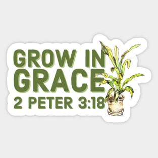 Grow in Grace Faith and Jesus Sticker